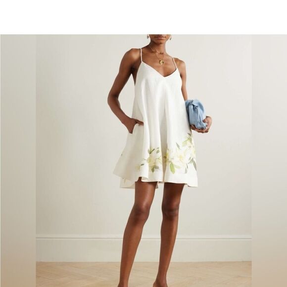 Zimmerman Harmony Swing Floral linen Minidress size 10 NWT $ 895.00 - Picture 6 of 12